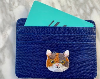 Card holder Cat - portemonnee - blue wallet - kaarthouder poes - pasjeshouder - Cardholder  - cardprotector - kat - katten
