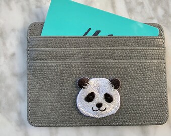 Card holder panda -  pasjeshouder wallet - kaarthouder grijs - portemonnee - Cardholder - Creditcard holder - cardprotector - cute kawaii