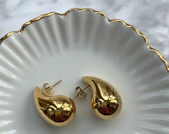 oorbellen dames druppel - druppel oorbellen - goud oorstekers  - teardrops oorhangers - earrings  - gold drop earrings vrouwen