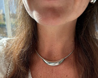 Ketting  zilver dames - korte ketting - korte ketting minimalistisch - halsketting - zilveren ketting - minimalistische kette - choker