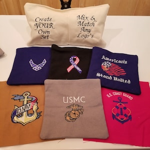 Set of 8 Custom Cornhole Bags/specialty cornhole bags/house divided cornhole bags