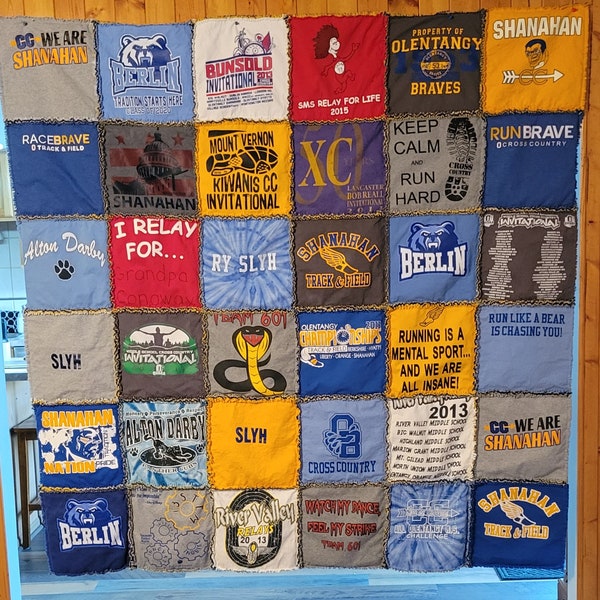 T Shirt Rag Quilt Etsy