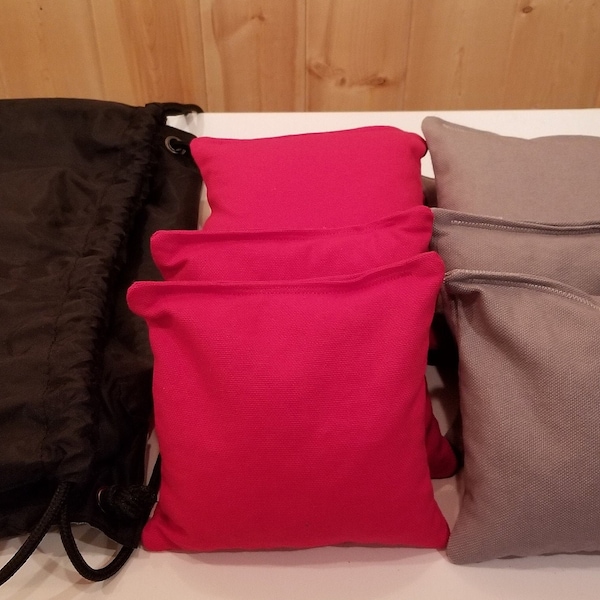 Slide and Stick Double Sided Suede-Duck Canvas Cornhole Bags/8 regulation Cornhole Bags/Pro Cornhole Bags