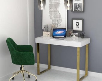 White Desk Etsy