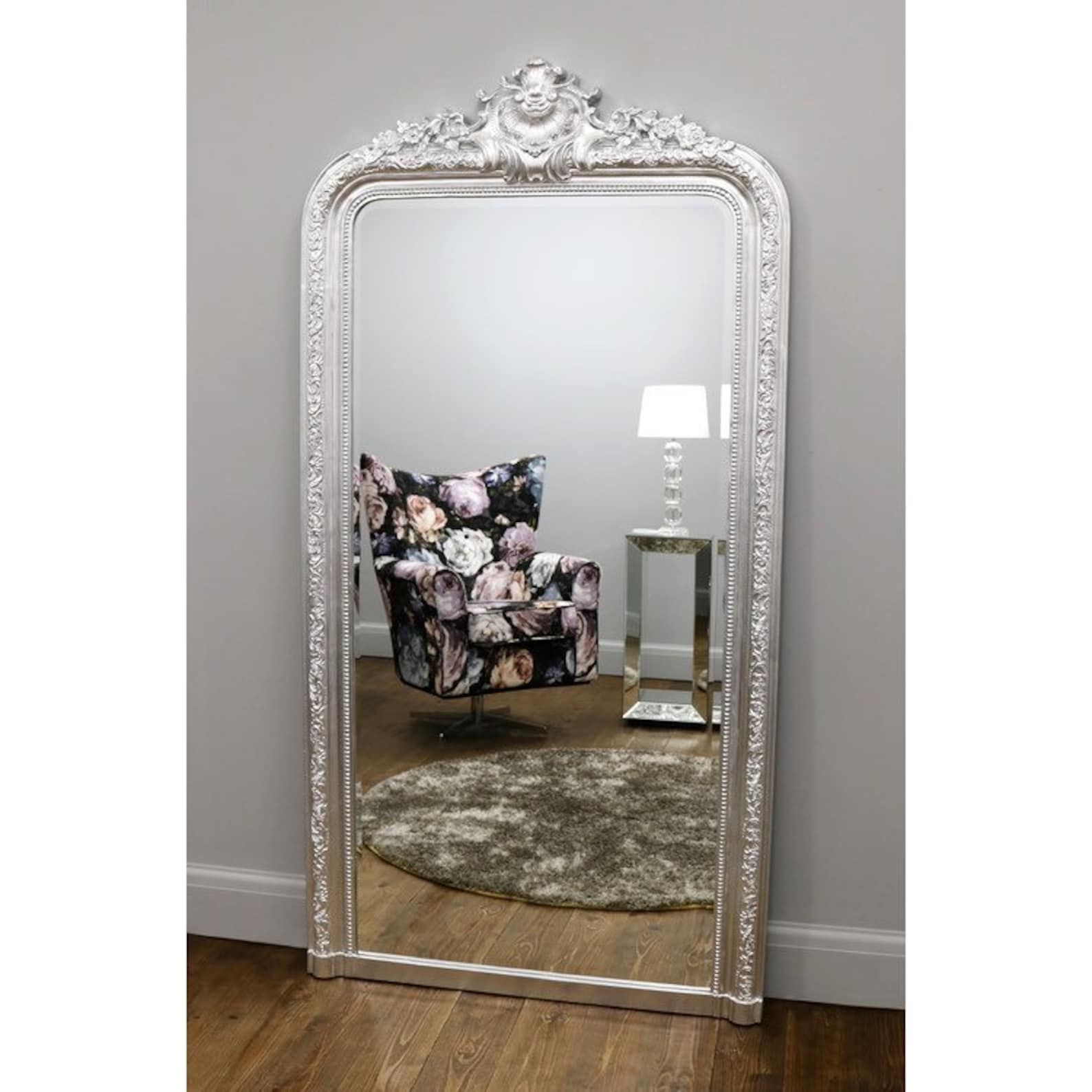 Silver Ornate Full Length Mirror 77 X 40 196CM X 100CM Etsy