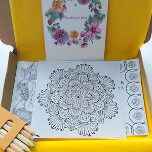 Mindful Colouring Letterbox Gift, Teacher Gift, Positive Quotes image 1