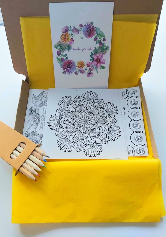 Mindful Colouring Letterbox Gift, Teacher Gift, Positive Quotes
