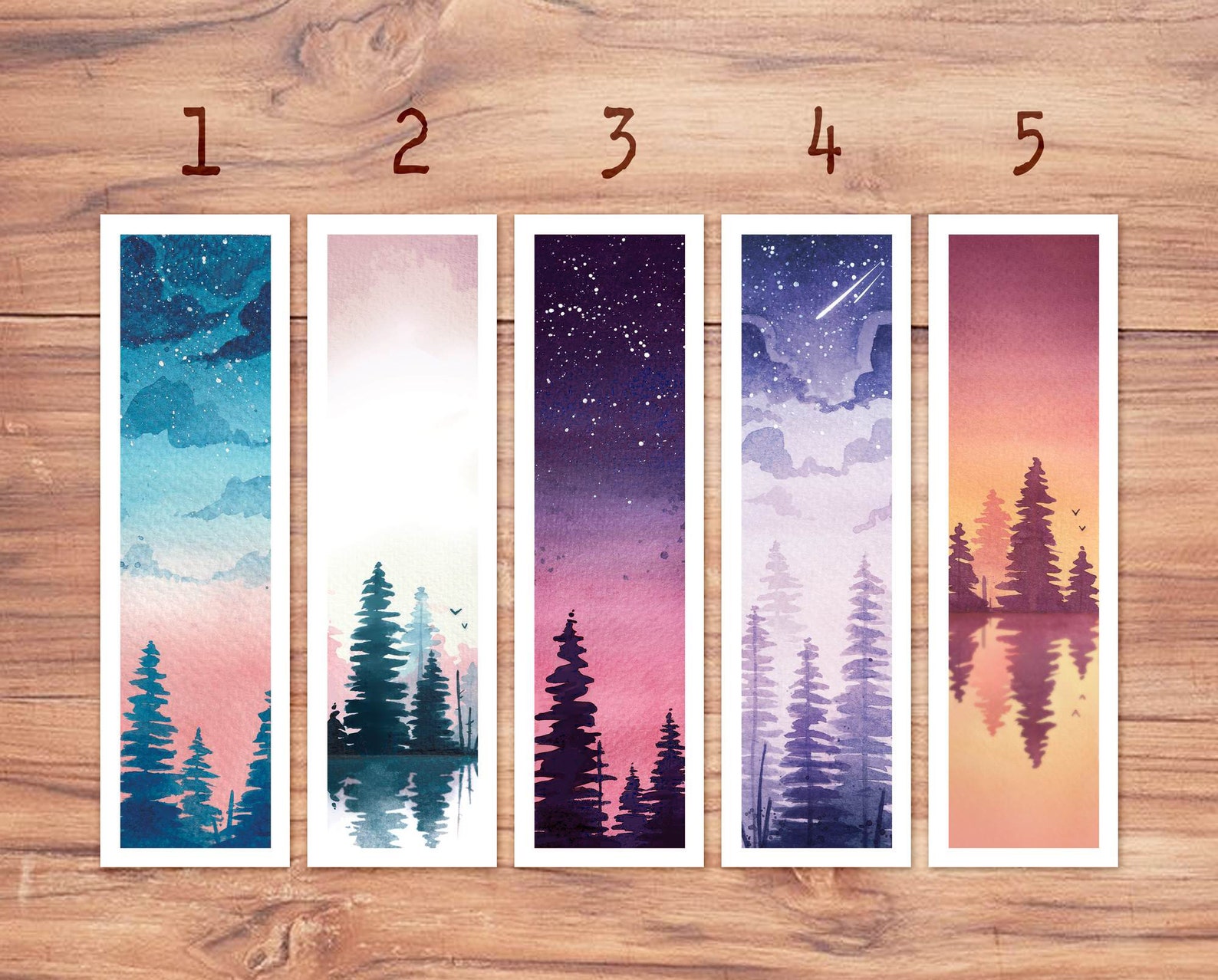 Watercolor Bookmarks Pt II - Etsy