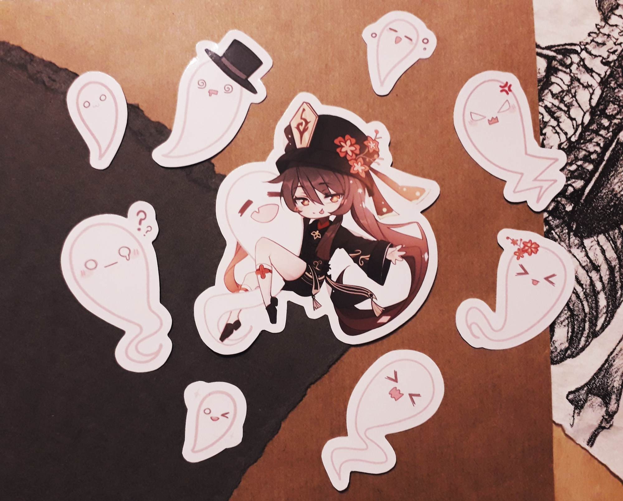 ♥ Boo Tao ♥ Hu Tao Ghost Sticker, Genshin Impact,  Sticker by Colchetos