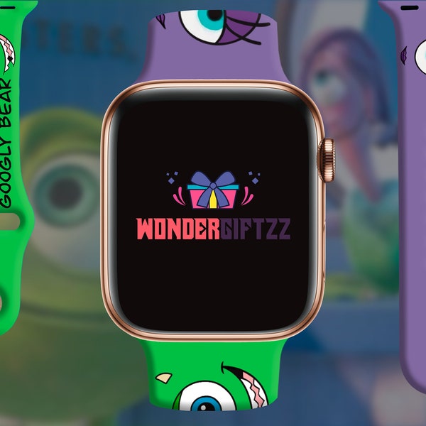 Monsters Inc, apple watch band, Disney apple watch, apple watch band, mickey, snack Disney castle, sully, mike wazowski, couples, series 1-8