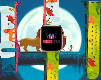 El Rey León / Correa para Apple Watch de Disney / Correa inspirada en Disney / Compatible con las series 1-11, SE y Ultra / Regalo de Disney / Accesorios para Apple Watch