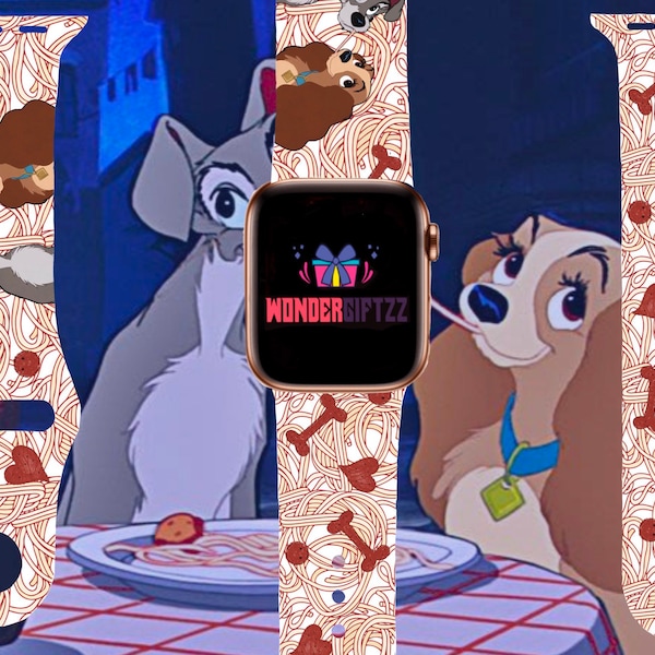 lady and the tramp apple watch band, Disney apple watch, apple watch band, mickey, snack Disney castle, series 1-8