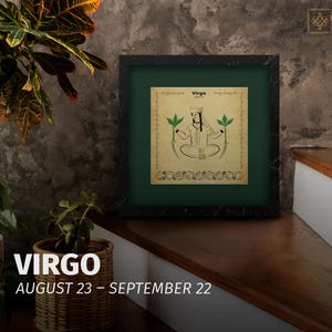 Virgo Zodiac Sign – Hand-Painted Astrology Artwork | Unique Wall Art