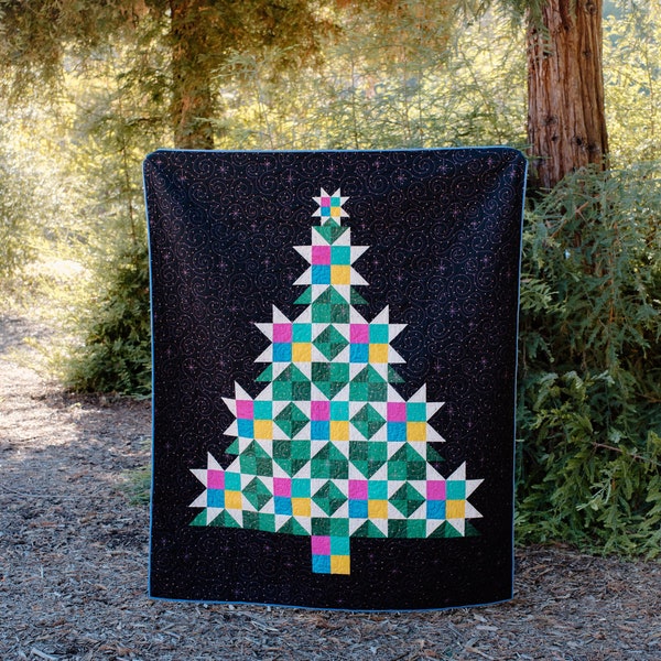 Jovie Quilt Pattern - A Confident Beginner Holiday Christmas Tree Quilt Pattern by Mommy and Me Quilt Co (PDF Download)