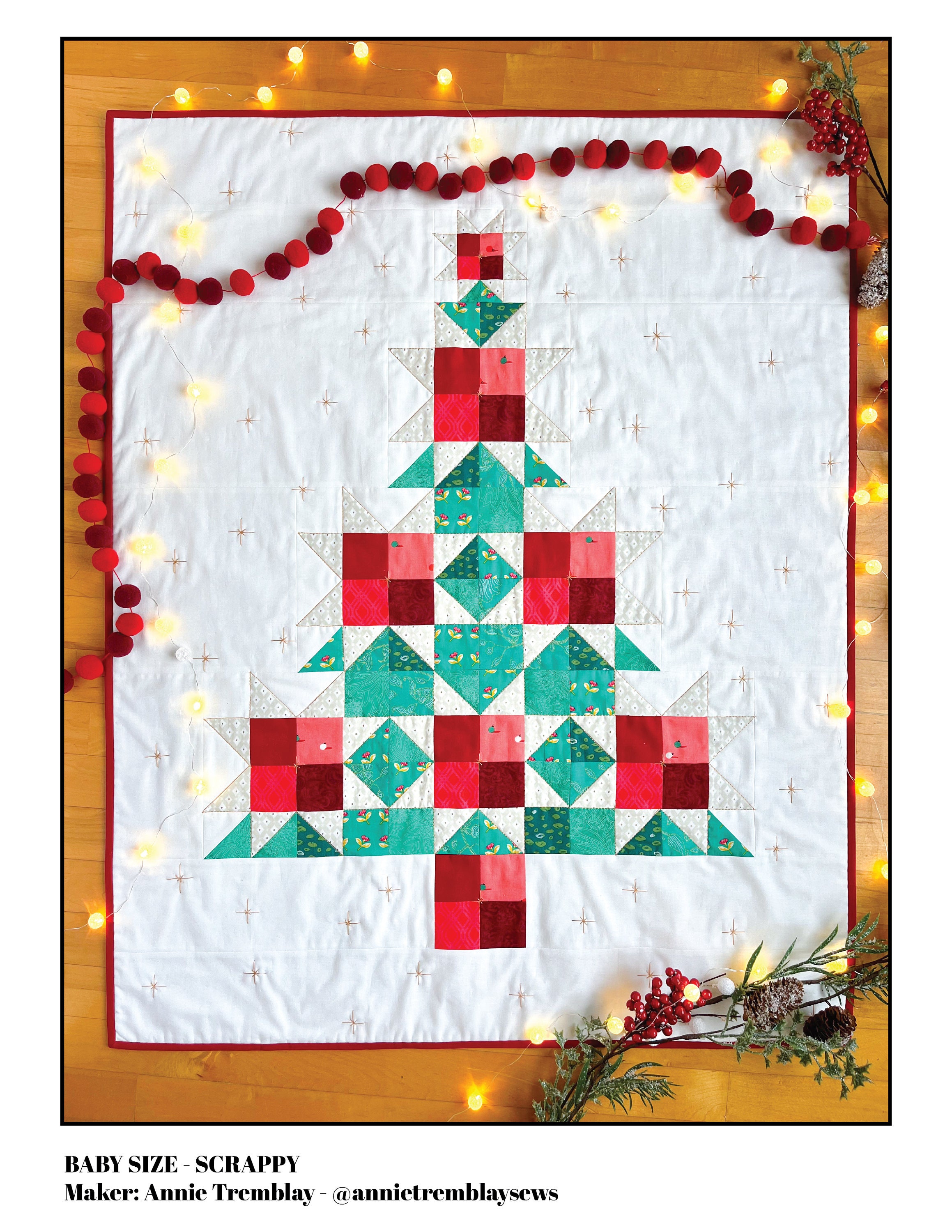 Jovie Quilt Pattern A Confident Beginner Holiday Christmas Tree Quilt ...