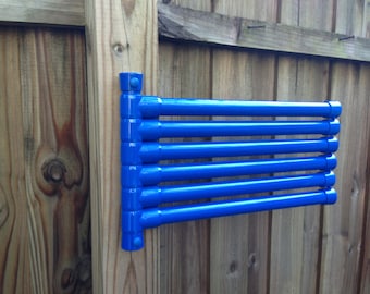 Towel Holder - Wall Mount - Aqua Blue - For Pool, Patio, Hot Tub, Yard, Bathroom, or Dock
