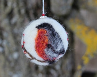 Felt Christmas ornaments/Christmas tree Ornament/Christmas decor/Christmas Gifts/Needle Felted Ball Ornament