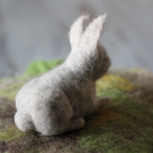 Needle felted wool bunny for decor or creative play image 3