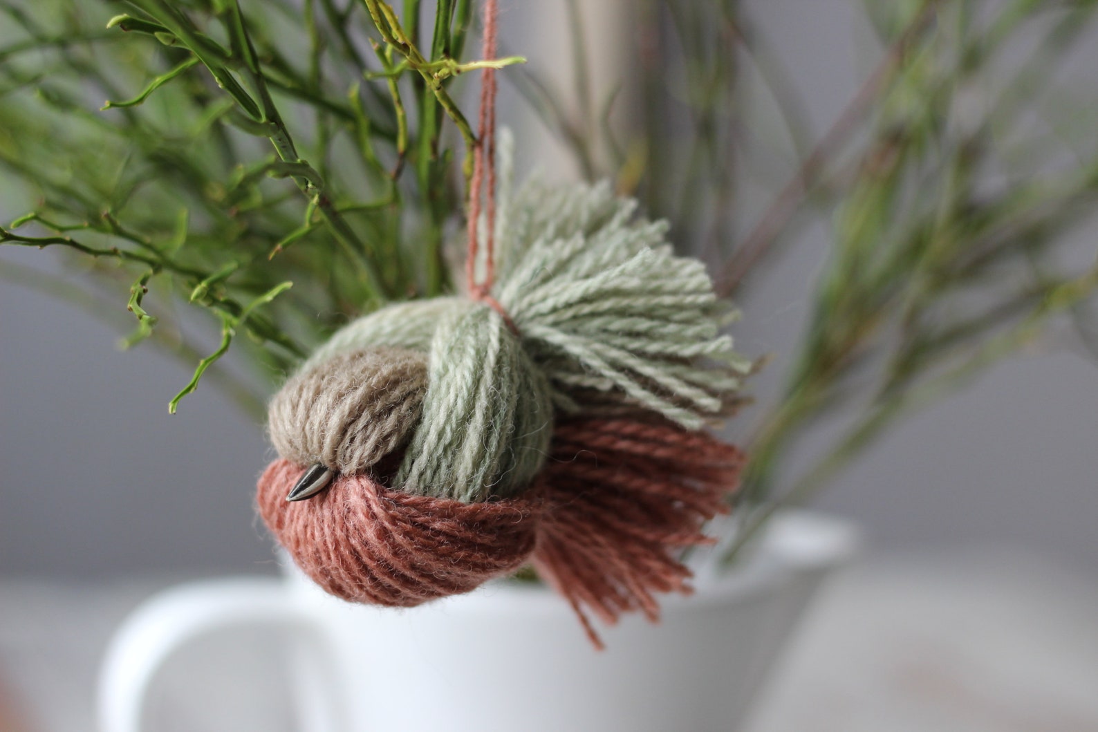 Wool Yarn Birds Set of Three for Christmas Decor Etsy