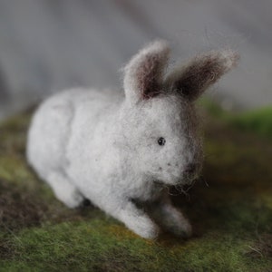 Needle felted wool bunny for decor or creative play image 4