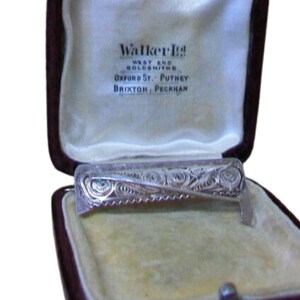 sale, Brooch Solid Silver Hallmarked Antique Filigree Brooch