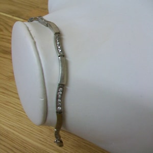 Bracelet Solid Silver Vintage Bracelet with Cubic Zircona stones