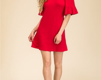 red graduation dress
