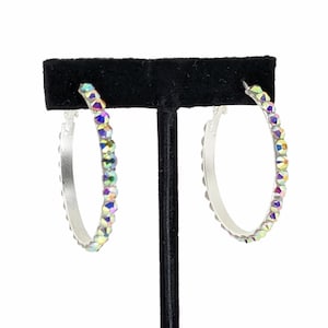 Rhinestone Hoop Earrings | Ballroom Dance & Performance Jewelry