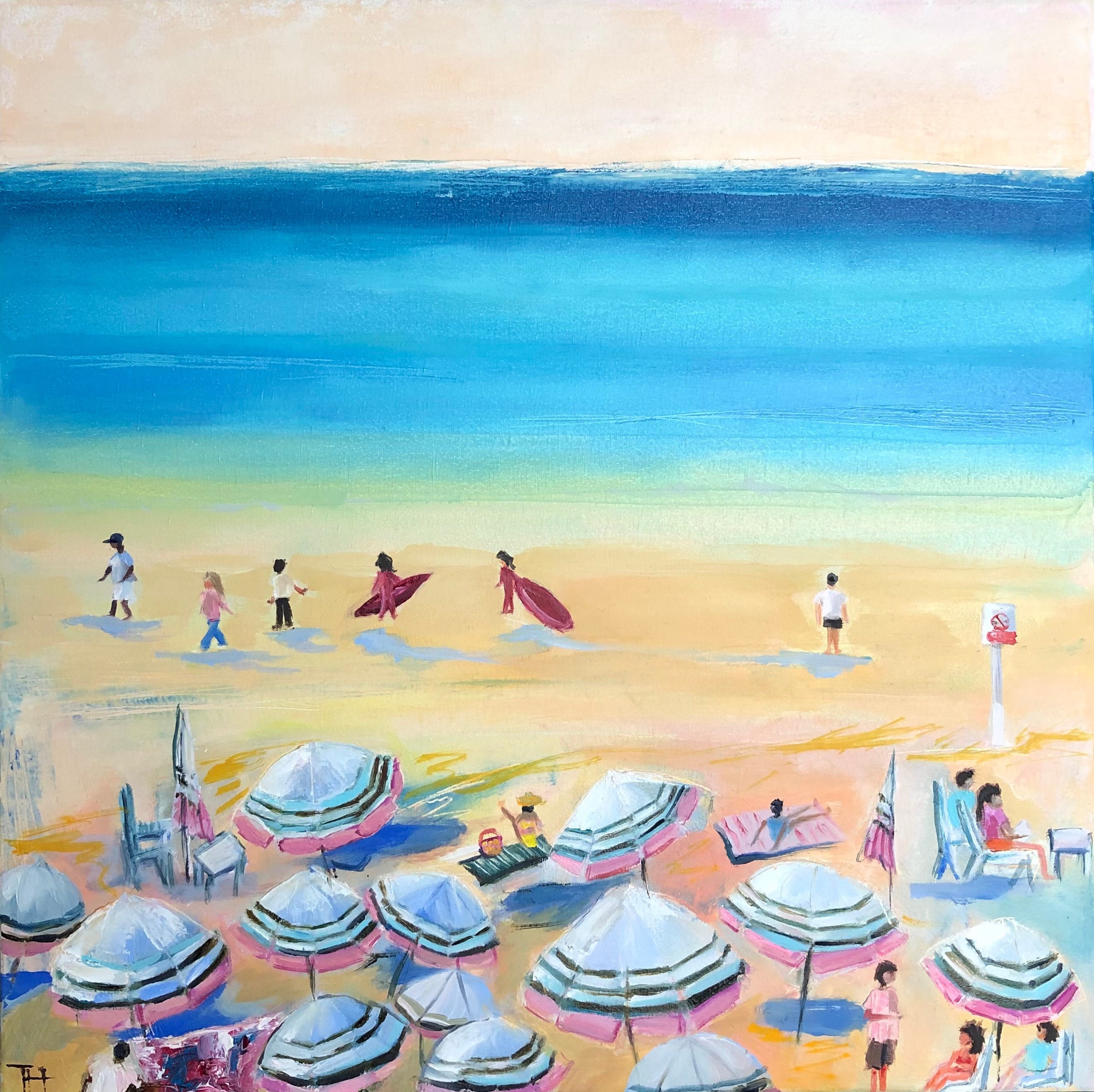 Beach Oil Painting Original Beach Art Abstract Modern Art Etsy