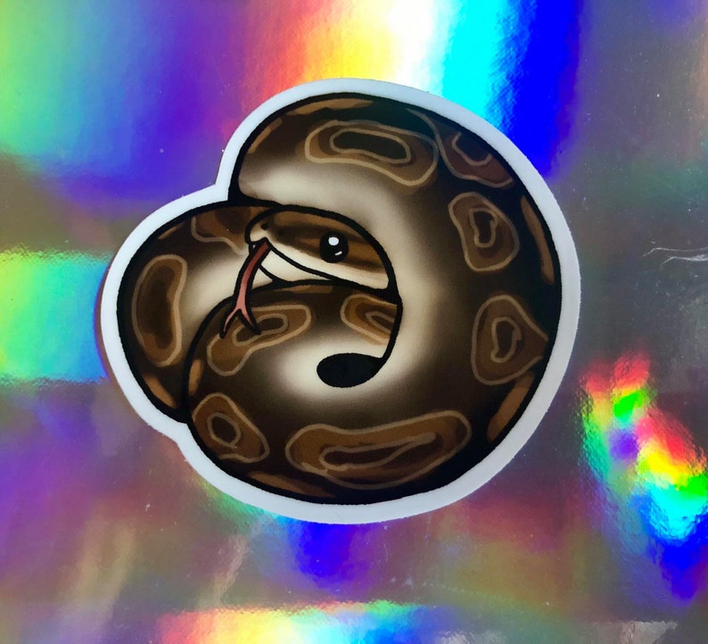 Ball Python Vinyl Sticker - Etsy UK