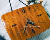 Wall Clock quot Majak quot ,Soviet Wall Clock,Vintage Clock,Mechanical Clock Majak,Clock with key,Office decor,Wall Clock USSR,Wooden Wall Clock 60s
