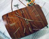 Wall Clock quot Majak quot ,Soviet Wall Clock,Vintage Clock,Mechanical Clock Majak,Clock with key,Office decor,Wall Clock USSR,Wooden Wall Clock 60s