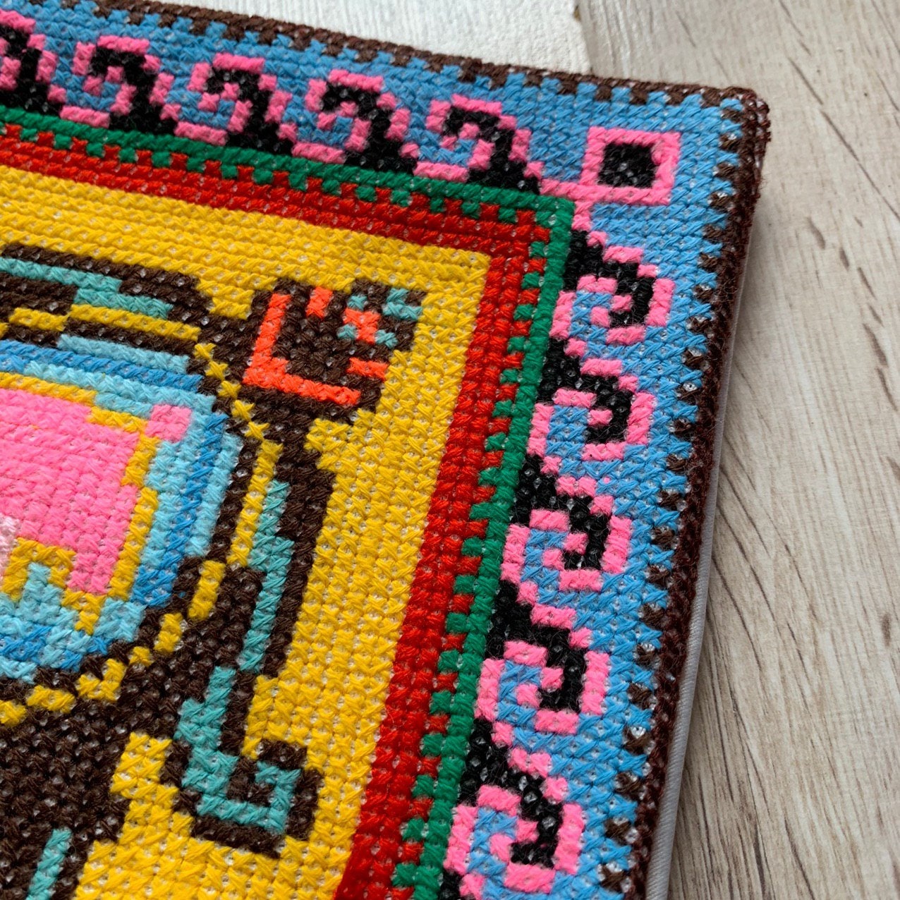 Vintage Pillow Case Embroidered Picture Ukrainian Tapestry Etsy