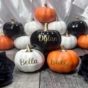 Spersonalizowana nazwa dynia sztuczna dekoracja na Halloween jesień prezent dekoracja sztuczka lub psikus dekoracja dyniowa