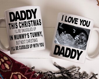 Daddy To Be Scan Photo Mug | Personalised Customised | Christmas Birthday Father&#39;s Day | Gift For Dad Daddy Boyfriend Husband | Keepsake