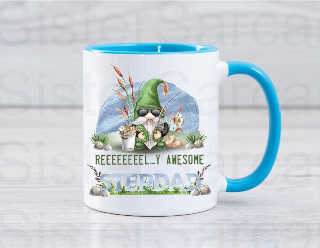 Dad Fathers Day Fishing Fishermen Personalised Cup Mug Daddy Stepdad ...
