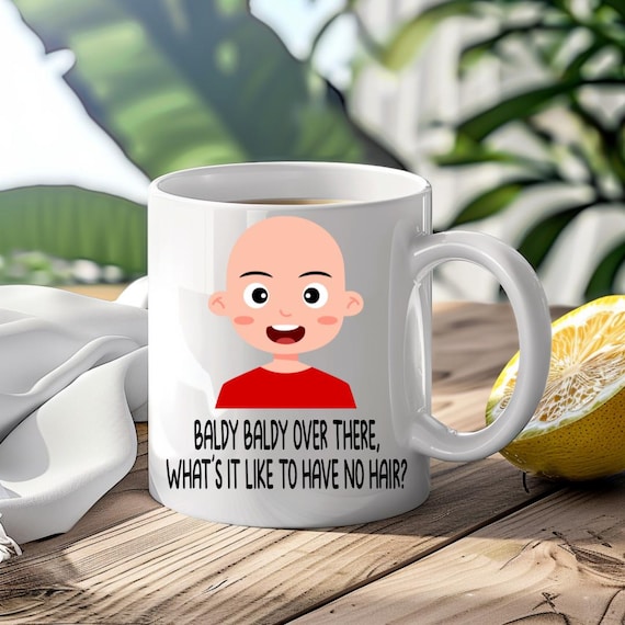 Tazza personalizzata Bald Lives Matter da 10 once Baldi Divertente Nonno Papà Zio Vecchio Scherzo Rude Compleanno OAP - Italia