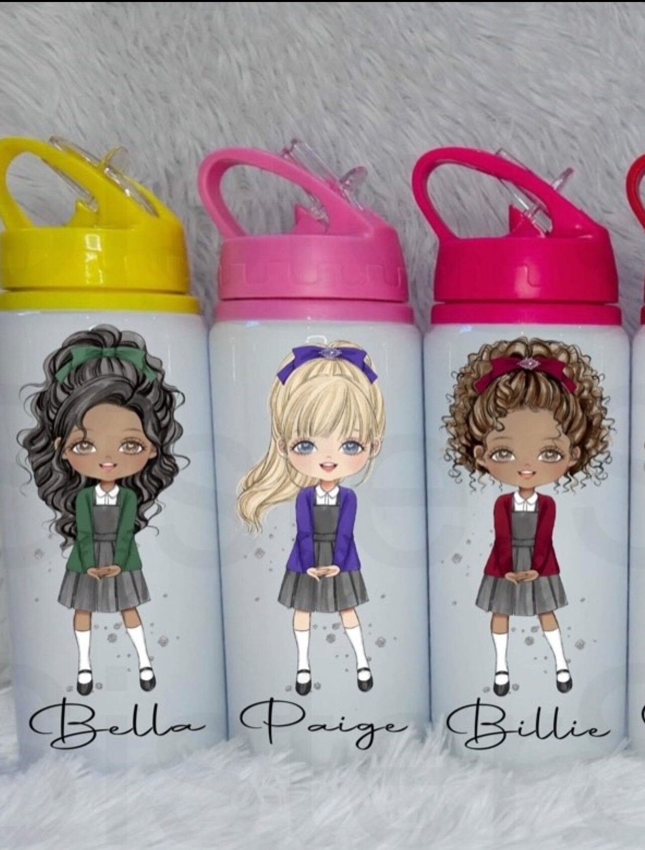 Personalized Girls School Water Bottle, First Day of School, Blue Back to School, Gift for Her Daughter Granddaughter Niece