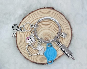 Nurse Keyring Keychain | Novelty NHS Love Careworker Caregiver | Mum Dad Sister Brother Friend |