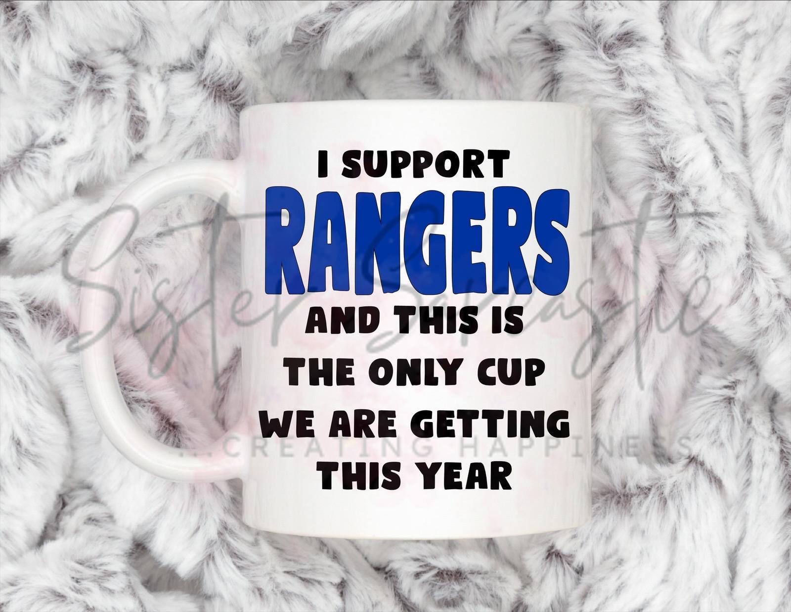 Dad Gift - Father’s Day - I Support Rangers - Fathers Day - Funny Gift - Personalised Mug - Birthday Present - Gift For Dad