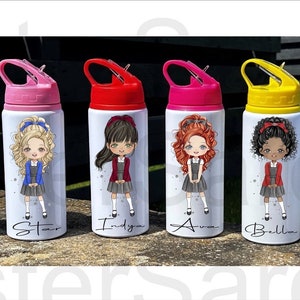 Be Burgundy Kids Water Bottle, Personalized Water Bottle with Straw Lid &  Engraved Name - 18 Oz - 20 Icons, 20 Font, 8 Colors - Teen Girl Gifts,  Gifts