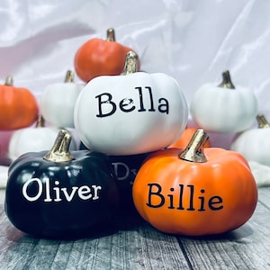 Personalised Name Pumpkin Artificial Halloween Autumn Decor Gift Decoration Trick Or Treat Pumpkin Decoration