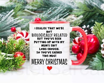 Stiefvater (nicht biologisch verwandt, aber danke) – Lustige Tasse als Geschenk zum Vatertag