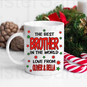 The Best Brother in the World Mug, Personalised Gift, Christmas Gift, Birthday Gift, Best Brother Gift