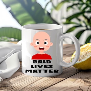 Kaal Kaal Geen haar Kaal leven is belangrijk Grappige mok aangepaste koffiekop mok nieuwigheid cadeau verjaardag kerst beste vriend