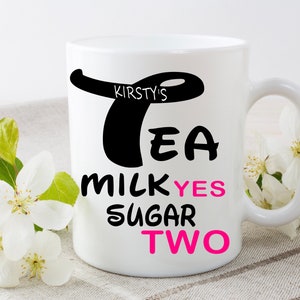 Nome personalizzato tè tazza 11oz bianco ceramica tazza regalo di compleanno Natale regalo