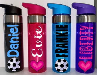 550ml gepersonaliseerde aangepaste waterfles | Waterfles voor kinderen | Schoolfles | Sportfles | Voetbalfles | Cadeau voor hem Cadeau voor haar