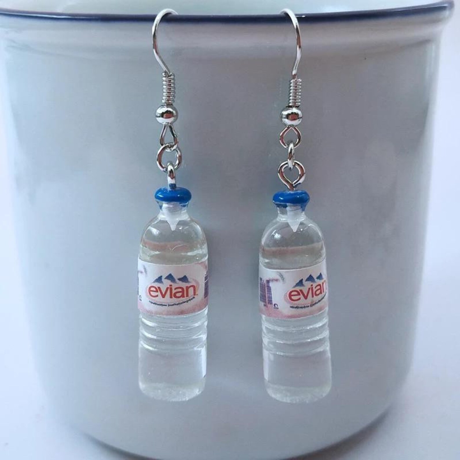 Evian Water Bottle Earrings Novelty Funny Birthday Gift Etsy