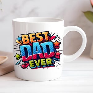 Best Dad Ever Personalised Mug Custom Coffee Cup Mug Novelty Gift Birthday Christmas Dad Father Father&#39;s Day