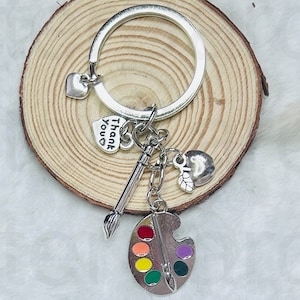 Paleta de pintor chaveiro de professor de arte, novidade, engraçado, aniversário, presente, irmão, irmã, namorada, namorado, professor, arte, artista